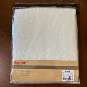 Bouclair 100% Polyester Crushed Ivory Rod Pocket Curtain 50" x 84"